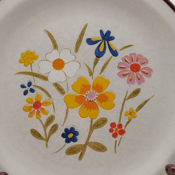 Spring Flower Grace Stoneware Japan Vintage Plate Cottagecore Retro Decor S-1443 - Picture 2 of 9